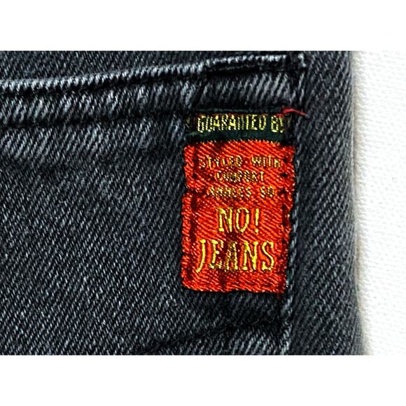 Absolutely No! Jeans Authentic Black High Waisted Tapered Vintage 26 Inch Waist - Picture 7 of 9
